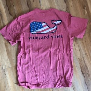 Vineyard Vines American flag Whale shirt